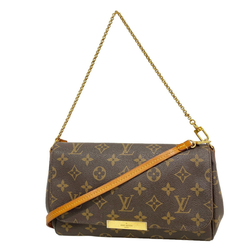 Louis Vuitton Monogram Favorite MM Shoulder Bag M40718 Brown 2-way bag for wo...